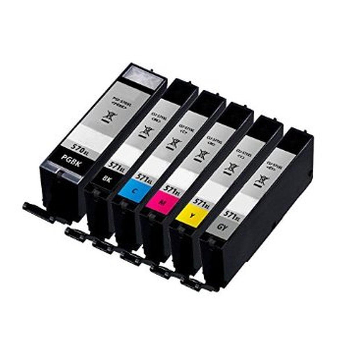 CARTUCCE PER Canon MG5700,MG6800,MG7 700#PGI-570pgbkXL, 22.2ml