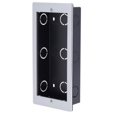 Pannello frontale e scatola di giunzione da incasso, specifica per akuvox ak-r20b(k)-xb, pannello: 226 (i) x 108 (la) x 3 (lu) mm, scatola: 225 (i) x 106 (h) x 39 (p), in alluminio