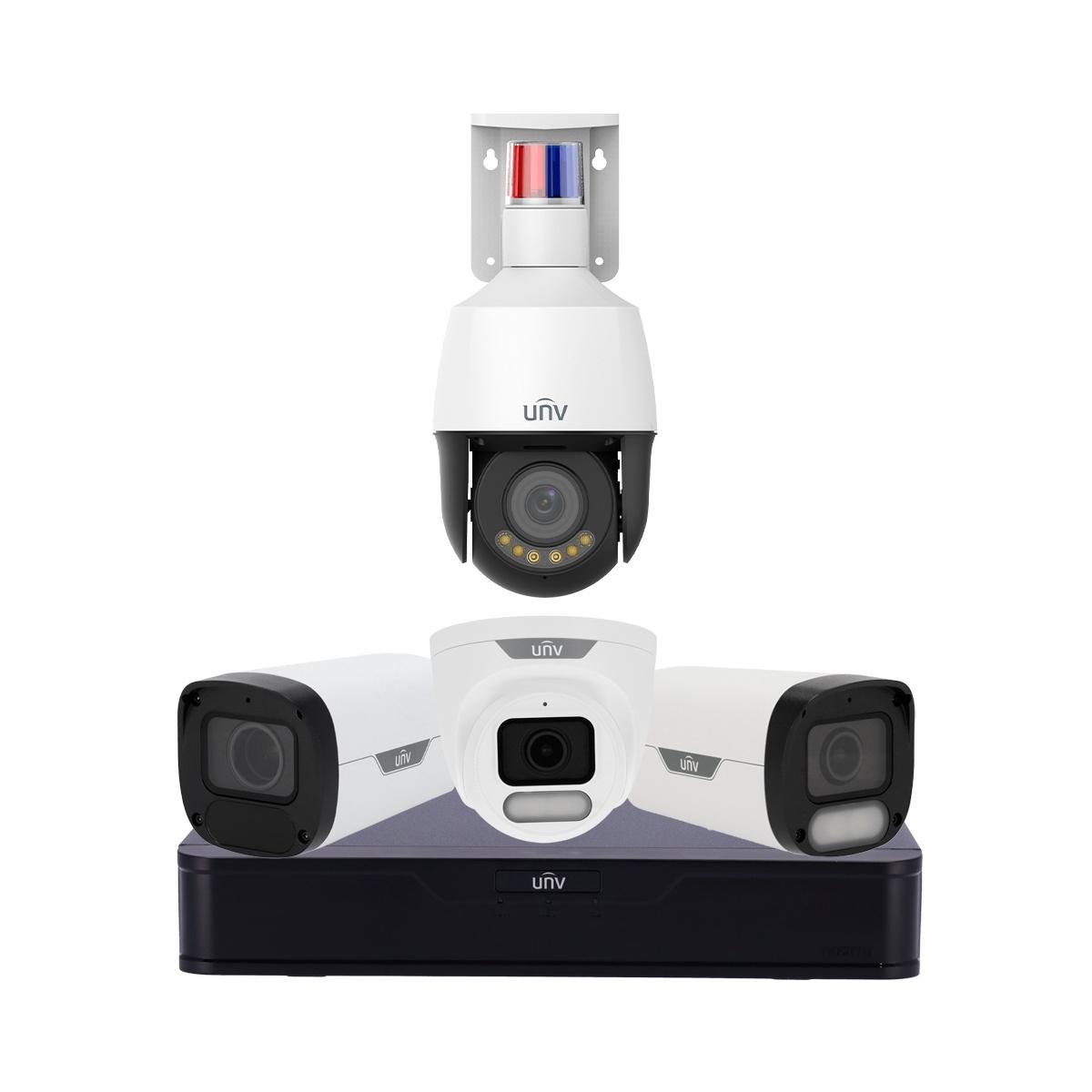 Kit uniview video surveillance kitnvr 8 ch poe  acusearch  sip  umd, bullet 4 mp wise-isp sip lite  2.8 mm,turret 4 mp wise-isp  sip lite  2.8 mm,bullet 4 mp  ottica varifo