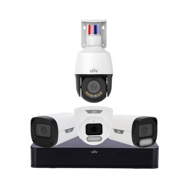 Kit uniview video surveillance kitnvr 8 ch poe  acusearch  sip  umd, bullet 4 mp wise-isp sip lite  2.8 mm,turret 4 mp wise-isp  sip lite  2.8 mm,bullet 4 mp  ottica varifo