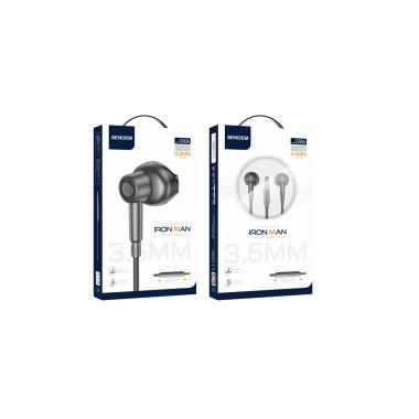 Auricolari con microfono e controllo volume, jack 3,5, nero