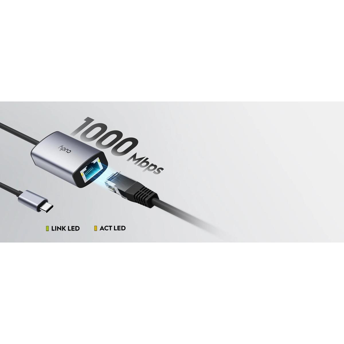 Adattatore da usb type c - a lan gigabit, cavo 15cm