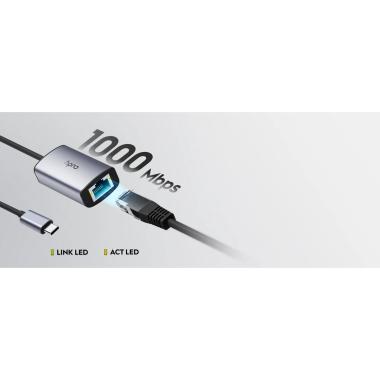 Adattatore da usb type c - a lan gigabit, cavo 15cm