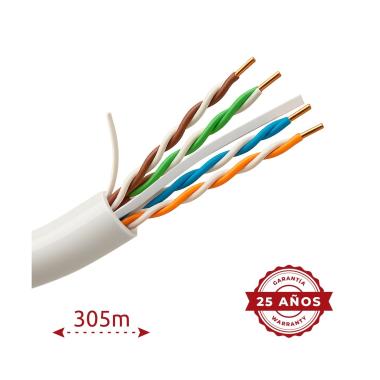 Uniview cavo utp 305 mt, categoria 6a, conduttore ofc,100% rame, awg 23 0,55mm, certificato cpr: dca-s2,d2,a2, guaina esterna lszh, colore bianco