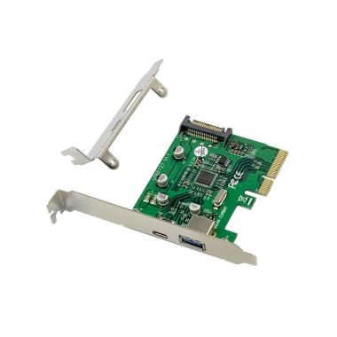 Scheda pcie usb 3.2 gen 2 a 2 porte, usb-c x 1, usb-a x 1
