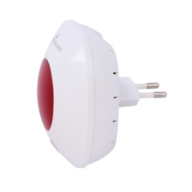 Nivian smart, sirena per interni con batteria di backup, spia luminosa , sirena 85db, wireless 433mhz, compatibile con i kit di allarme nivian