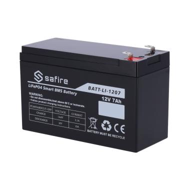 Batteria ricaricabile, litio lifepo4, tensione 12v, capacitÀ 7ah, 3000 cicli, 151 (h) x 97 (i) x 65 (p) mm / 0.8kg