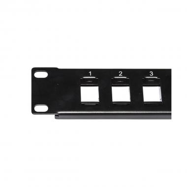 Pannello patch vuoto colore nero 16 port e, lkpv16