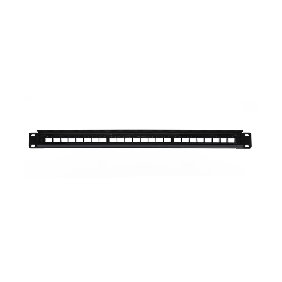 Pannello patch vuoto colore nero 24 port e, lkpv24