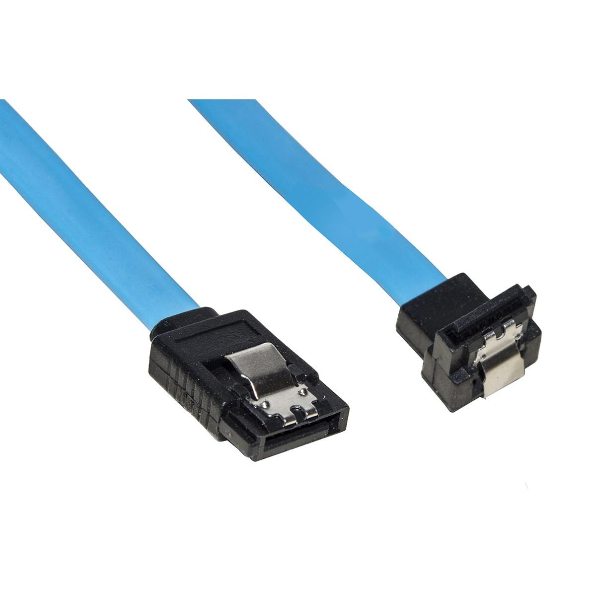 Cavo interno sata iii cm 30 connettore 90? con clip bloccaggio in metallo
