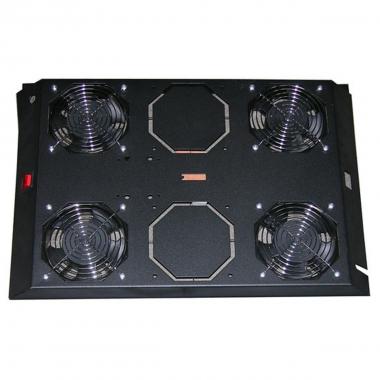 Kit 4 ventole con termostato, 12.8 metri  cubi circolazione d'aria colore nero per armadi linea server