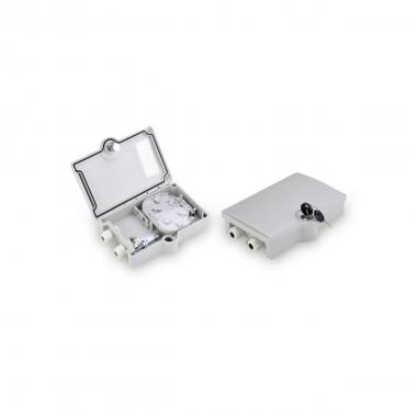 Scatola da esterno ftth per 2 adattatori sc/sx o 2 lc/dx