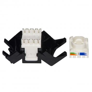 Presa rete keystone jack rj45 categoria 6 utp tooless colore nero 180? contatti dorati 50 micron