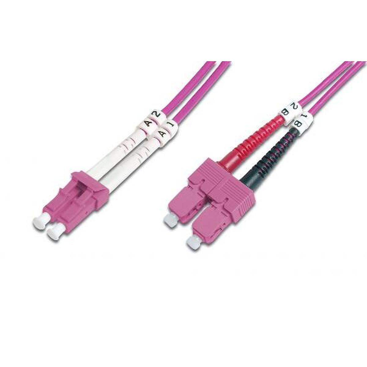 Cavo fibra ottica lc a sc multimode duplex 50/125 mt.10 om4