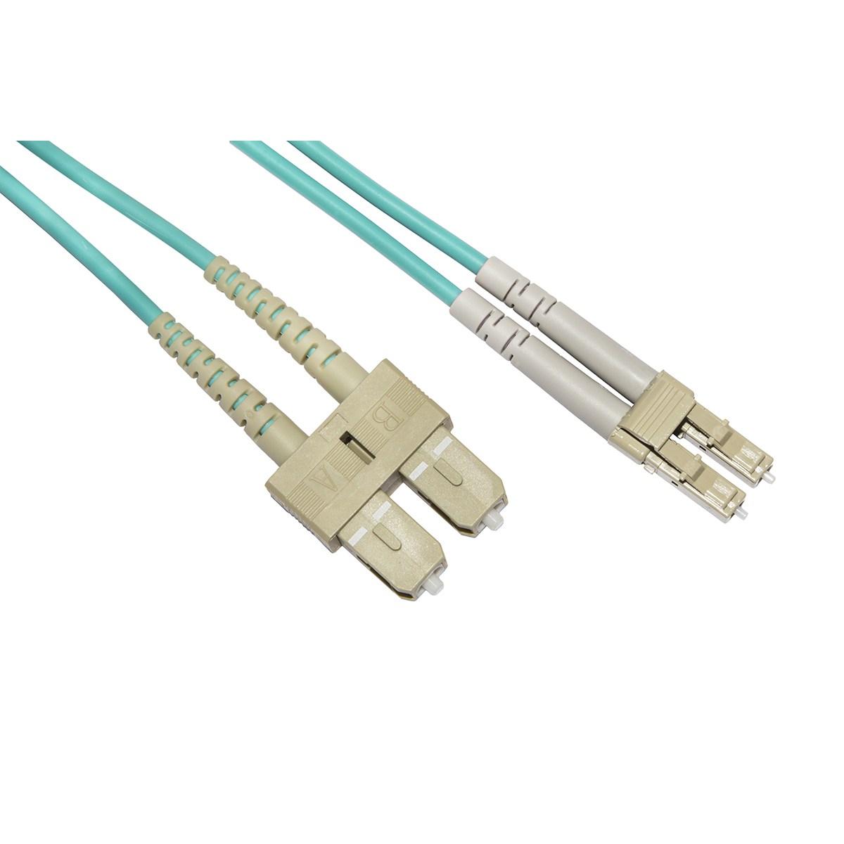 Cavo fibra ottica lc a sc multimode duplex om3 50/125 mt.40