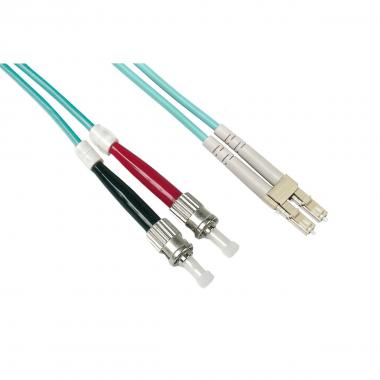 Cavo fibra ottica lc a st multimode duplex om3 50/125 mt.5