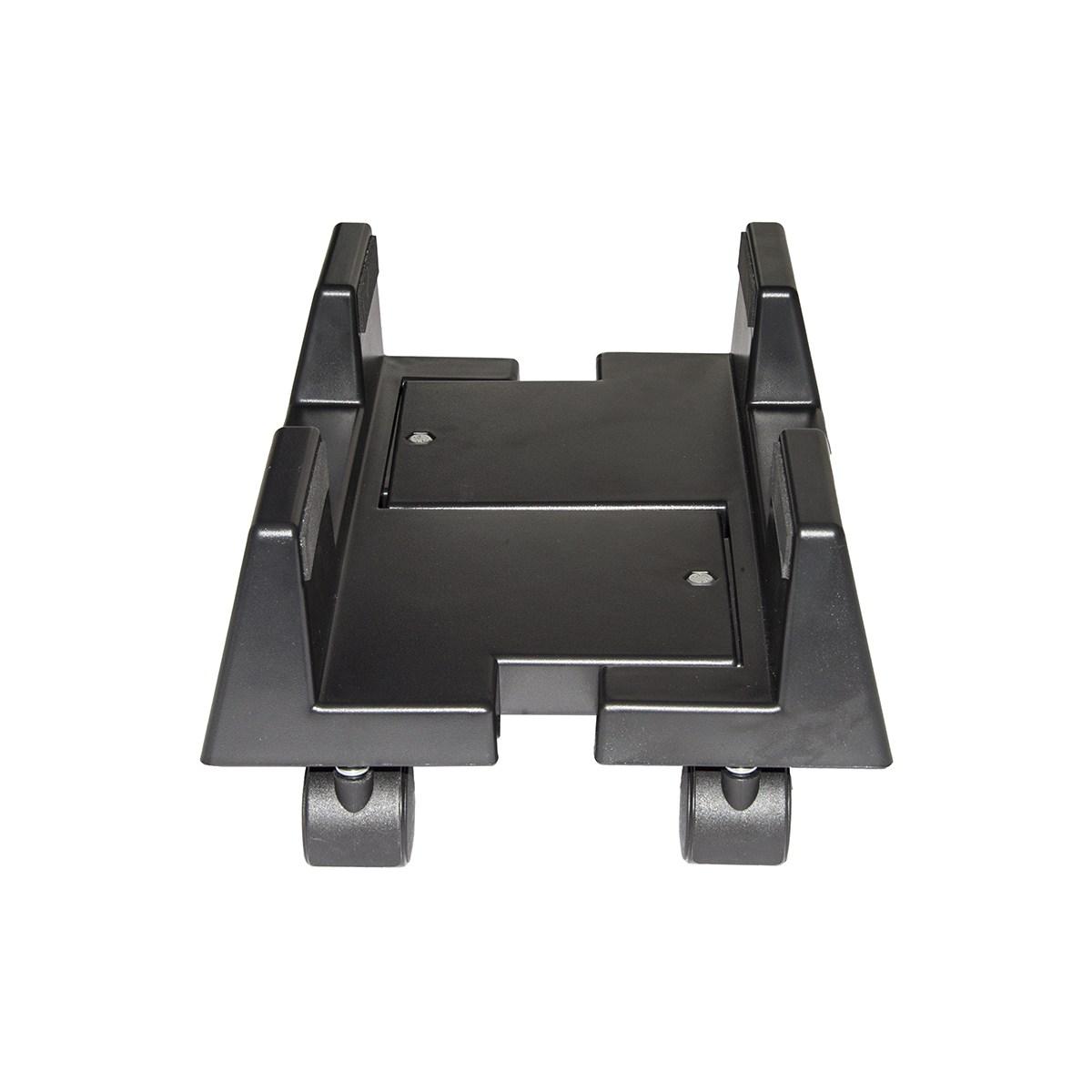 Supporto computer verticale con ruote co lore nero