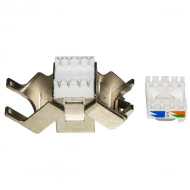 Presa rete keystone jack rj45 categoria 6 schermata tooless contatti dorati 50 micron