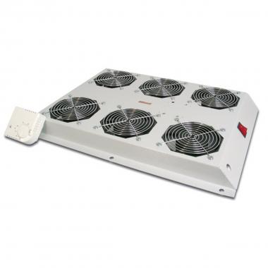 Kit 6 ventole con termostato colore grigio chiaro per armadi linea server