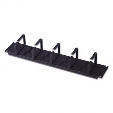 LISTELLO GUIDACAVI 19" (2 UNITA') CON 5 ANELLI - COLORE NERO
