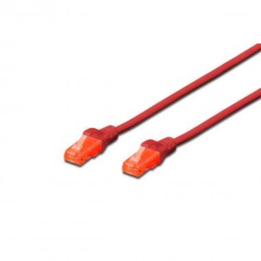 Cavo rete utp cat. 6 non schermato lszh mt. 0,25 rosso, dk16170025r