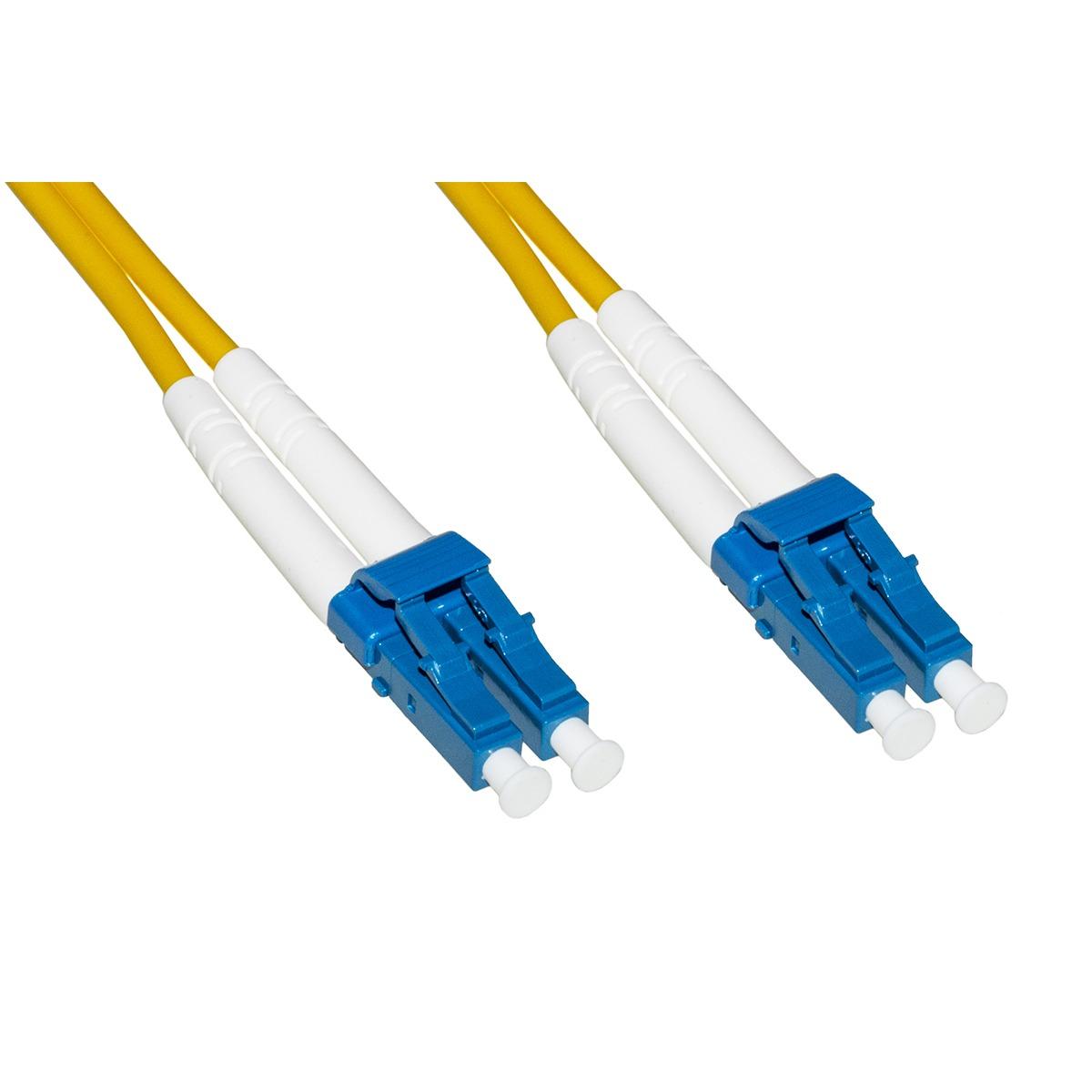 Cavo fibra ottica lc a lc singlemode duplex 9/125 mt.2