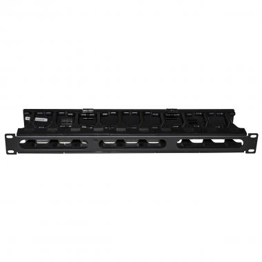 PANNELLO GUIDACAVI PER ARMADI RACK 19" 1U A GABBIA, ALTA DENSITA' PROFONDITA' 11 CM CON COPERCHIO APRIBILE