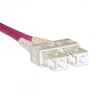 Cavo fibra ottica sc a sc multimode duplex om4 50/125 mt.50