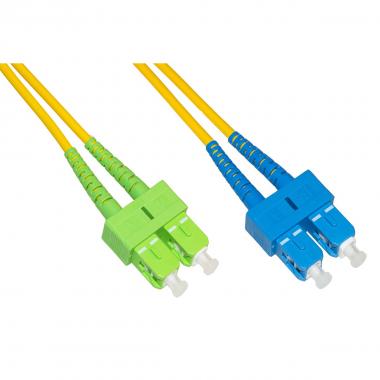 Cavo fibra ottica sc apc a sc upc singlemode duplex  mt.2